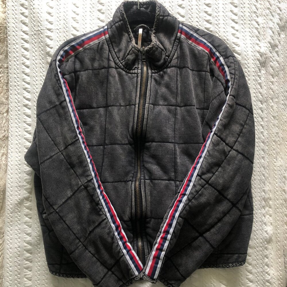 Free People Sports Rib Dolman Quilted Jacket with Stripes